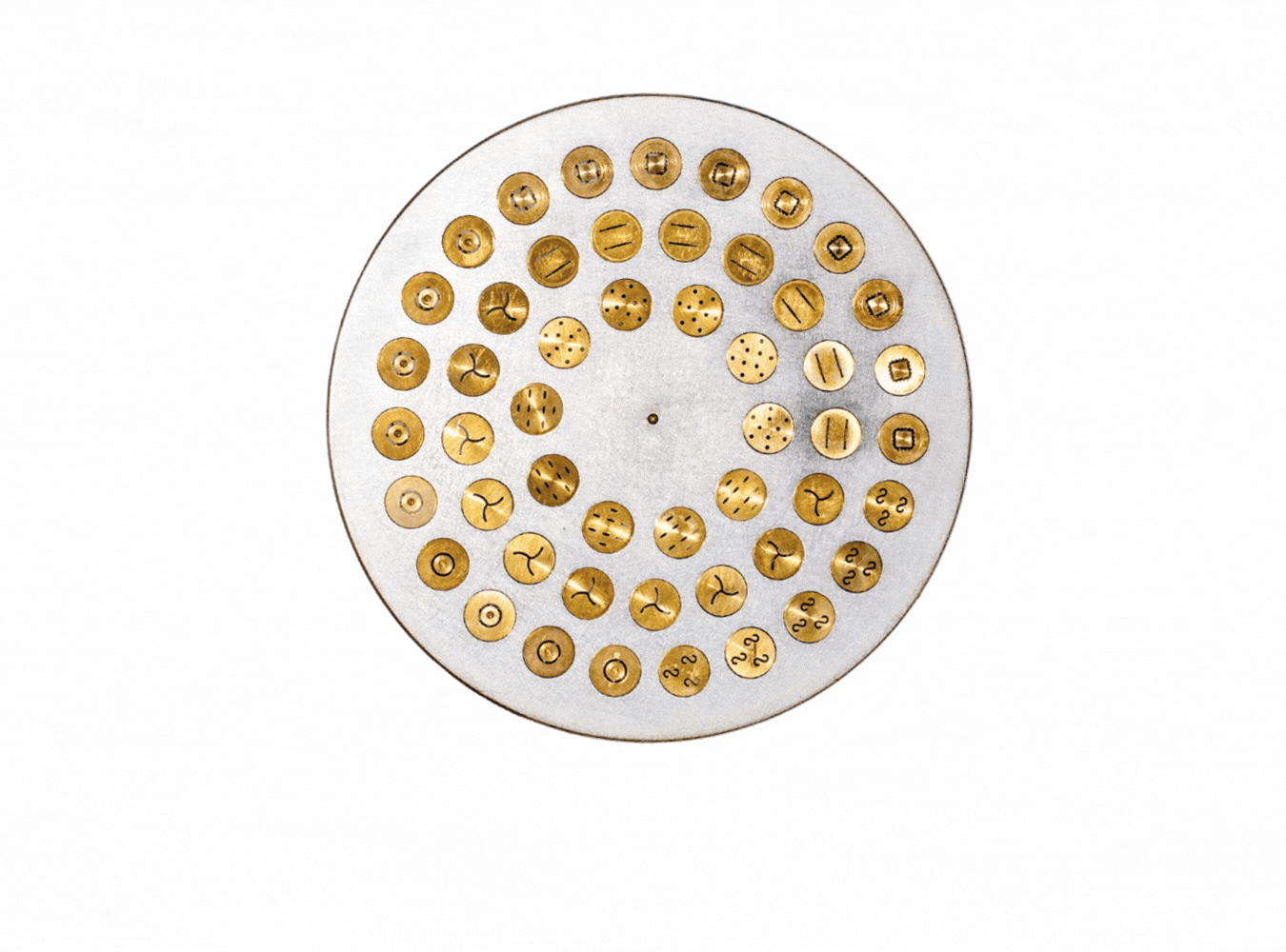 trafila pasta mista Mancini con inserti in bronzo e i 7 formati di pasta